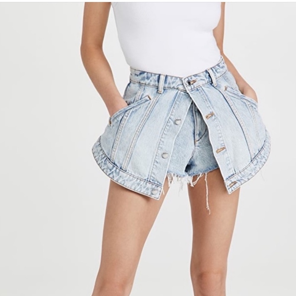 Alexander Wang Light Blue Denim Shorts